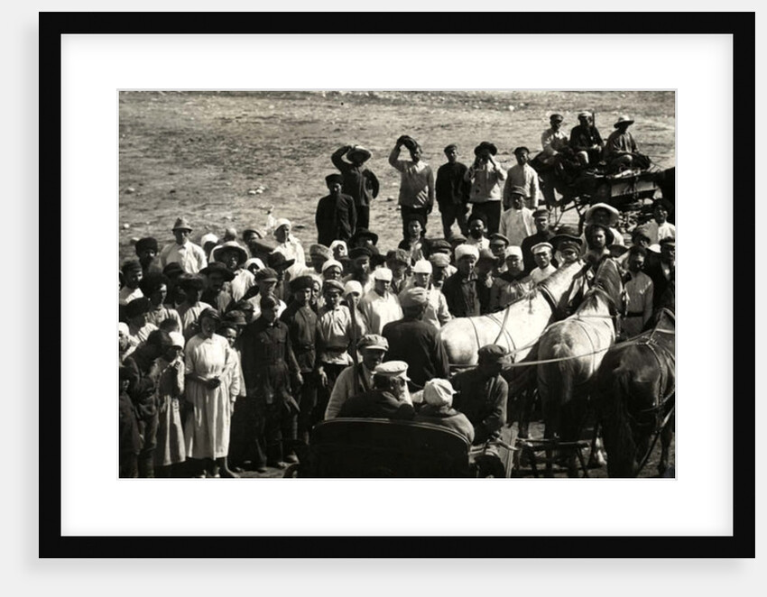 Leon Trotsky underway at a village, 1924 by Anonymous