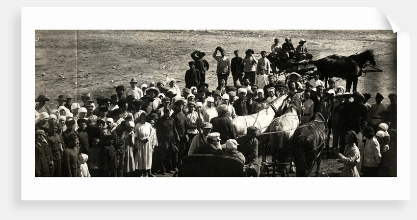 Leon Trotsky underway at a village, 1924 by Anonymous