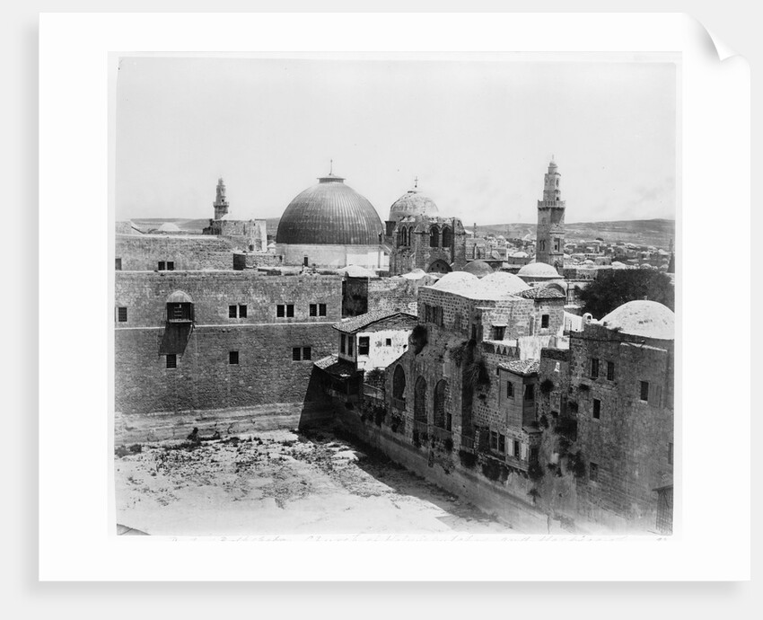 Pool of Hezekiah, Church of the Holy Sepulchre, and Hospice of the Knights of St. John, Between 1860 and 1880 by Anonymous