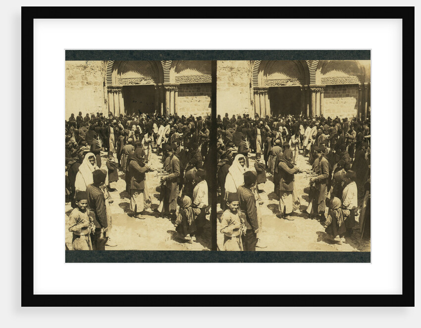 The consecration of Easter Eggs on Easter before the Church of the Holy Sepulchre by Anonymous