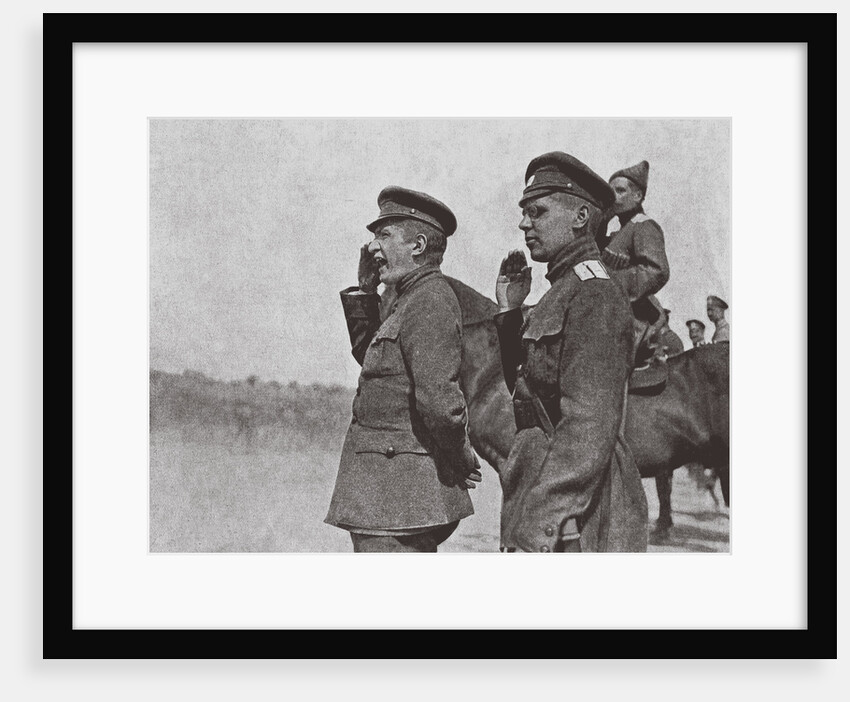 Prime Minister of the Russian Provisional Government Alexander Kerensky (Left) At the Front, 1917 by Anonymous