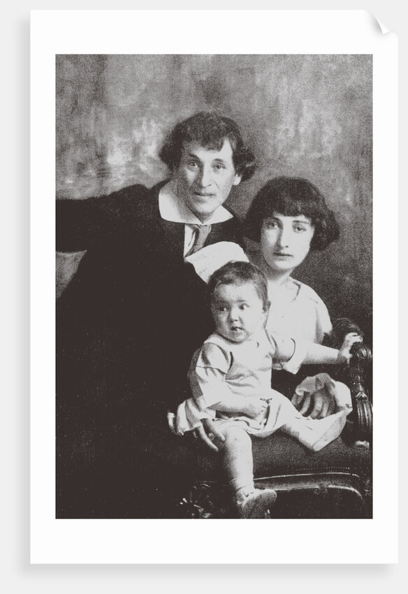 Marc Chagall with his first wife Bella and Daughter Ida, 1917 by Anonymous