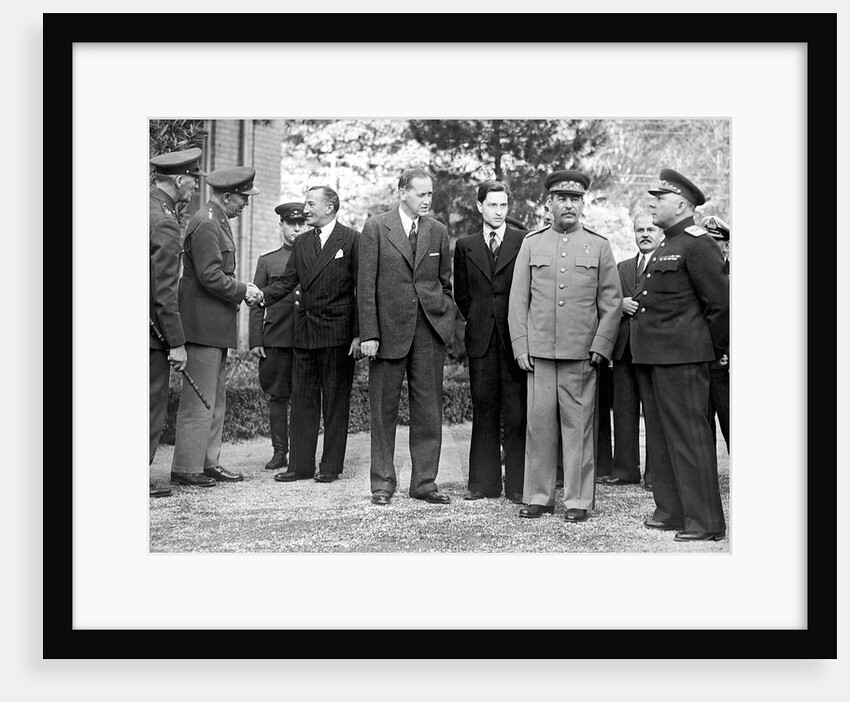 Stalin and Voroshilov at the Tehran Conference 1943 by Anonymous