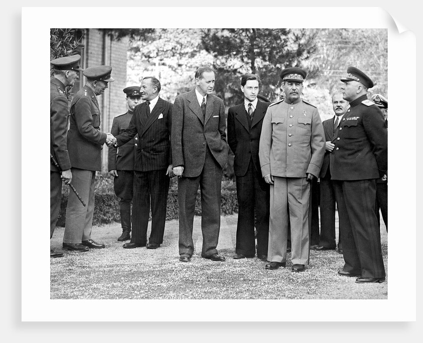 Stalin and Voroshilov at the Tehran Conference 1943 by Anonymous