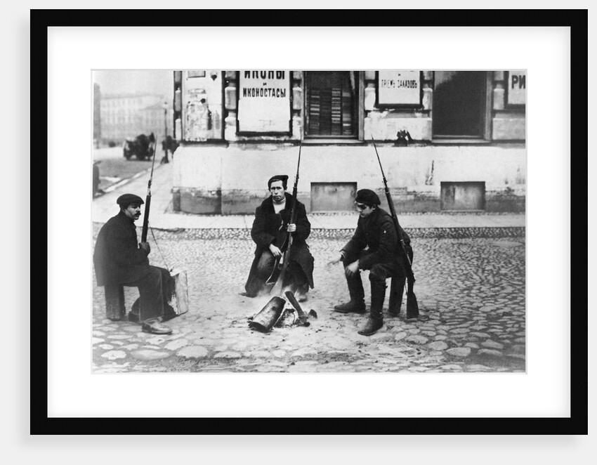 A Group of Red Guard Men. Petrograd, 1917 by Anonymous