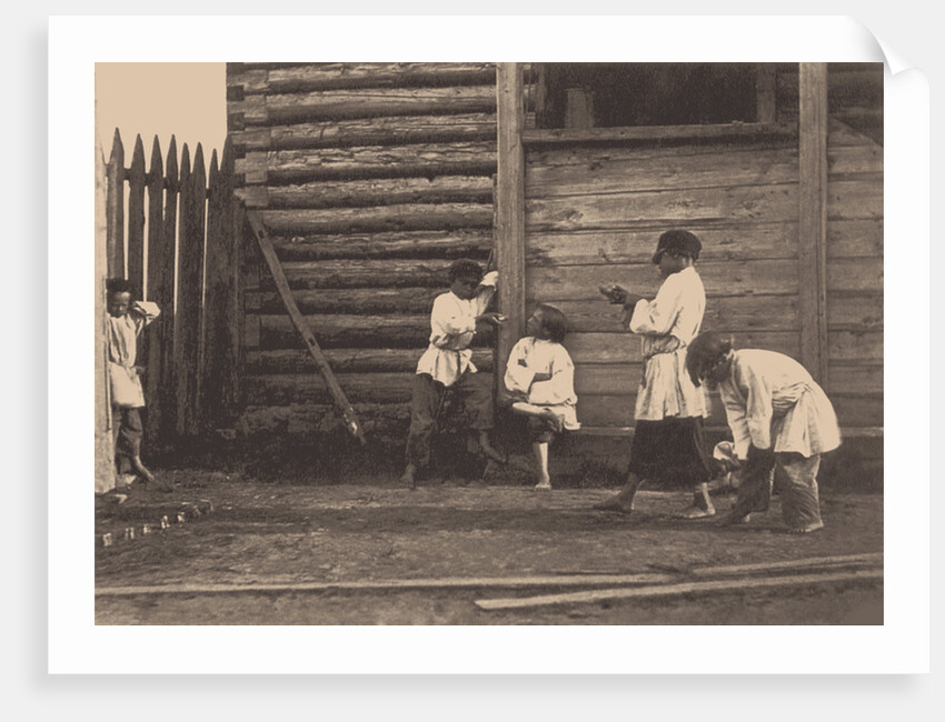 Boys playing Knucklebones, 1860s by Anonymous