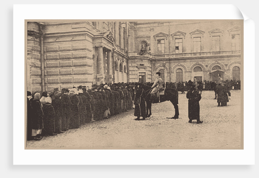 A Russian Bread Line Guarded by the Imperial Police. March 1917, 1917 by Anonymous