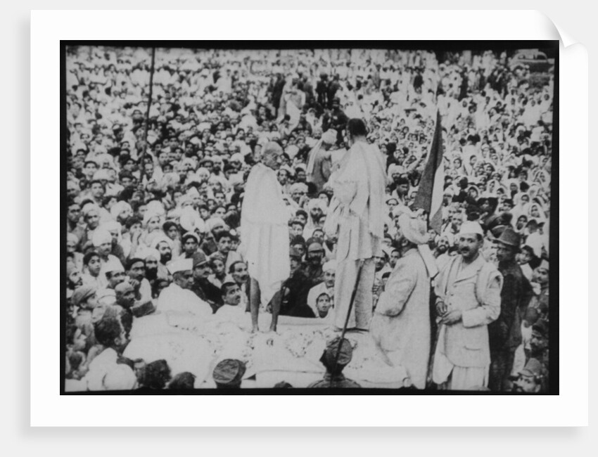 Mohandas Gandhi with Abdul Ghaffar Khan at Peshawar, 1938 by Anonymous