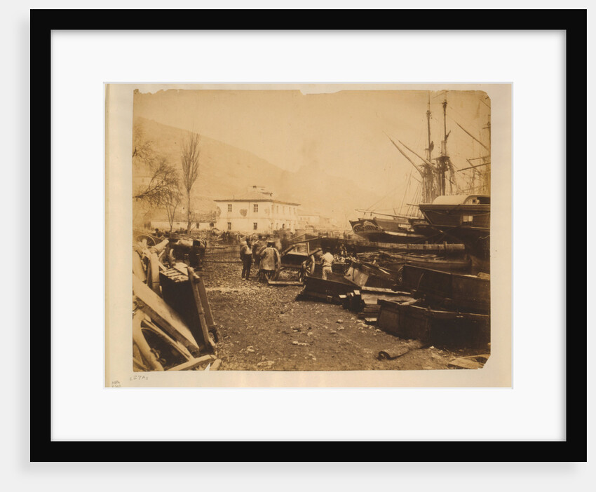 The Ordnance Wharf, Balaklava, 1855 by Anonymous