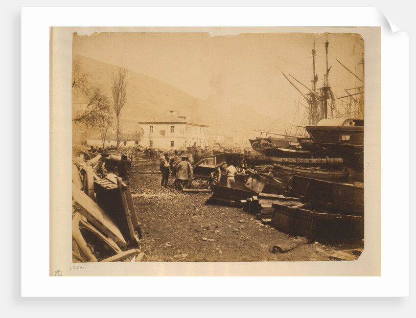The Ordnance Wharf, Balaklava, 1855 by Anonymous