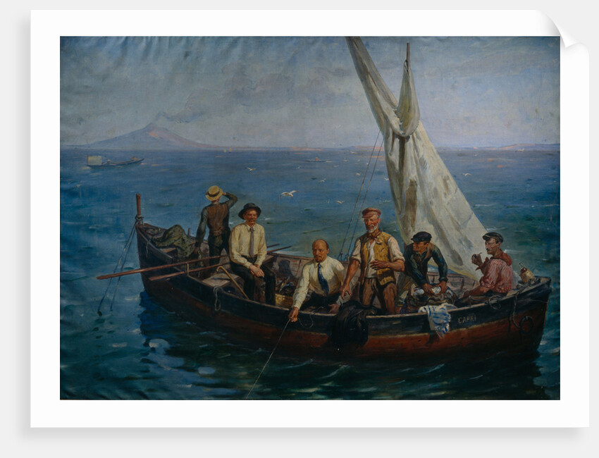Lenin and the author Maxim Gorky with the Fishermen at the Capri Island, 1946 by Yefim Mikhailovich Tcheptsov