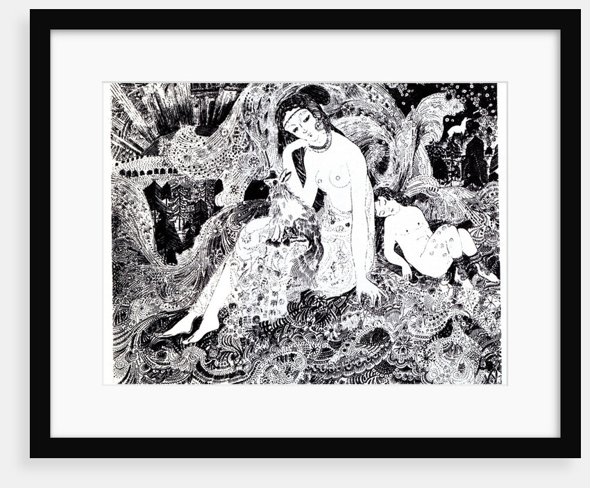 The Snow Queen. Symbolist magazine Vesy (The Balance), 1908 by Anatoli Afanasyevich Arapov