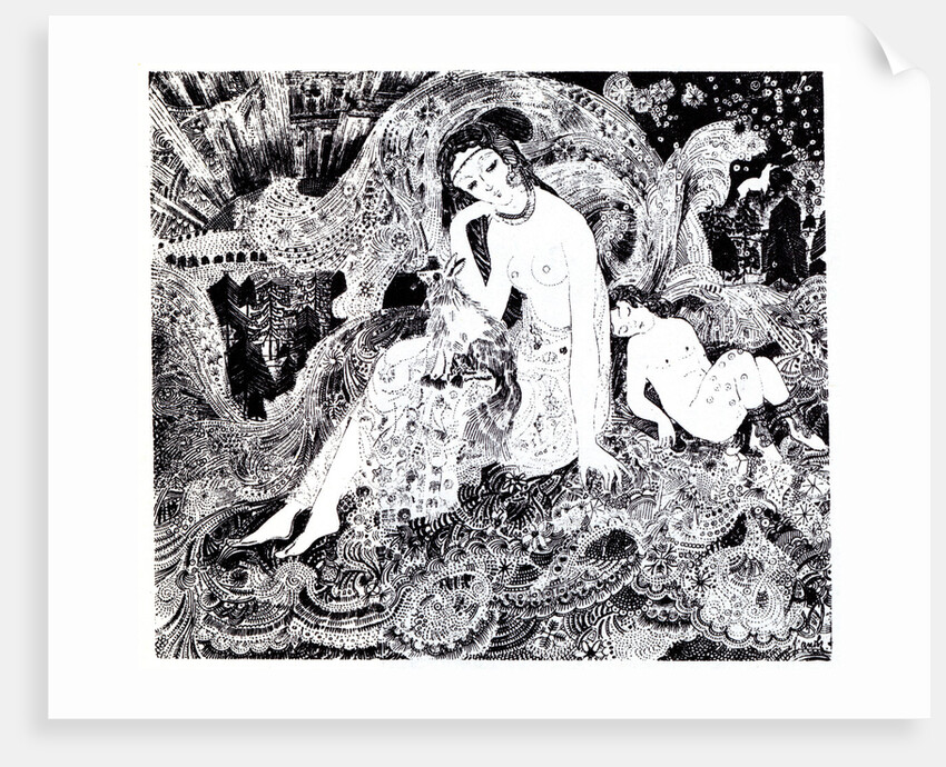The Snow Queen. Symbolist magazine Vesy (The Balance), 1908 by Anatoli Afanasyevich Arapov