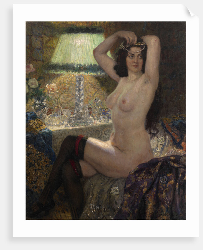 By the Green Lamp by Nikolai Petrovich Bogdanov-Belsky