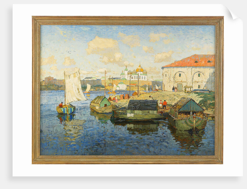 Town on the Volga River, 1913 by Konstantin Ivanovich Gorbatov