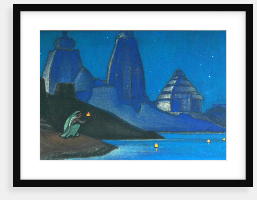 Flame of Happiness (Lights on the Ganges), 1947 by Nicholas Roerich