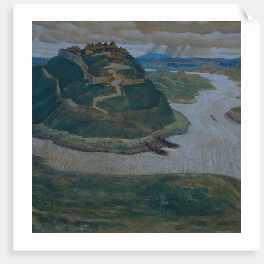 Gorodishche (Old slavic fortified settlement) by Nicholas Roerich