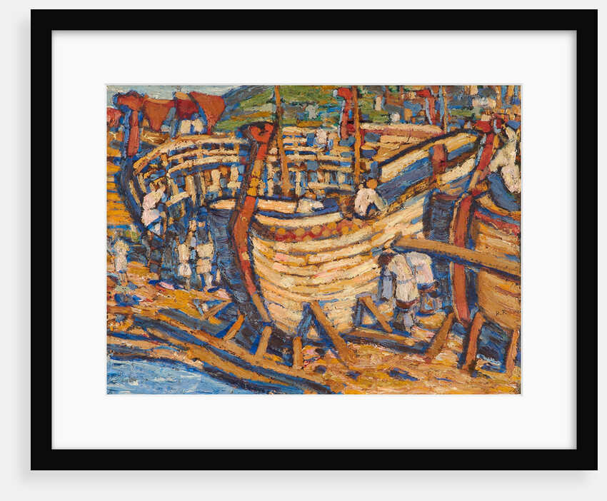 Building the Ships. Study, 1903 by Nicholas Roerich