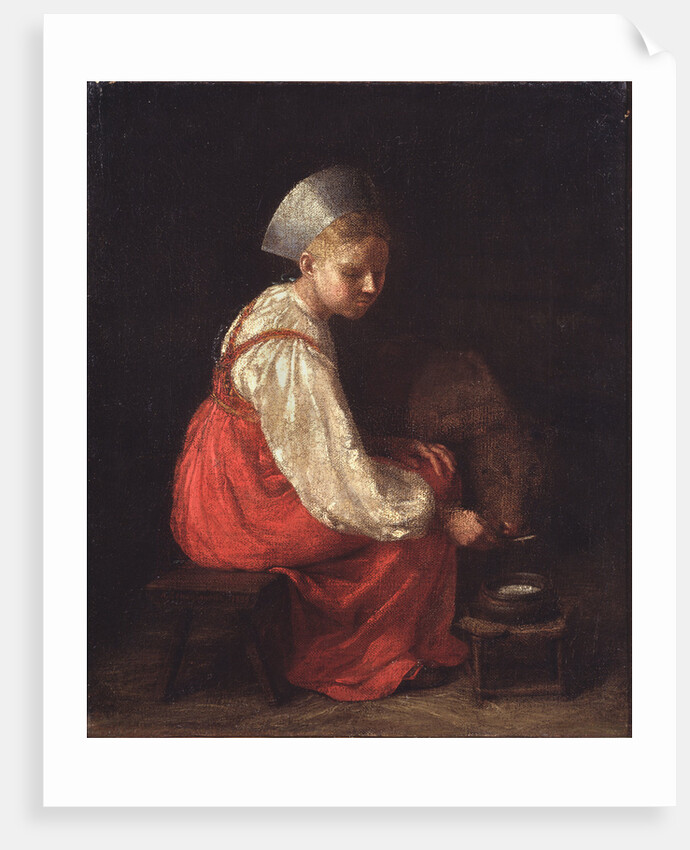 A Peasant Girl with a Calf, 1829 by Alexei Gavrilovich Venetsianov