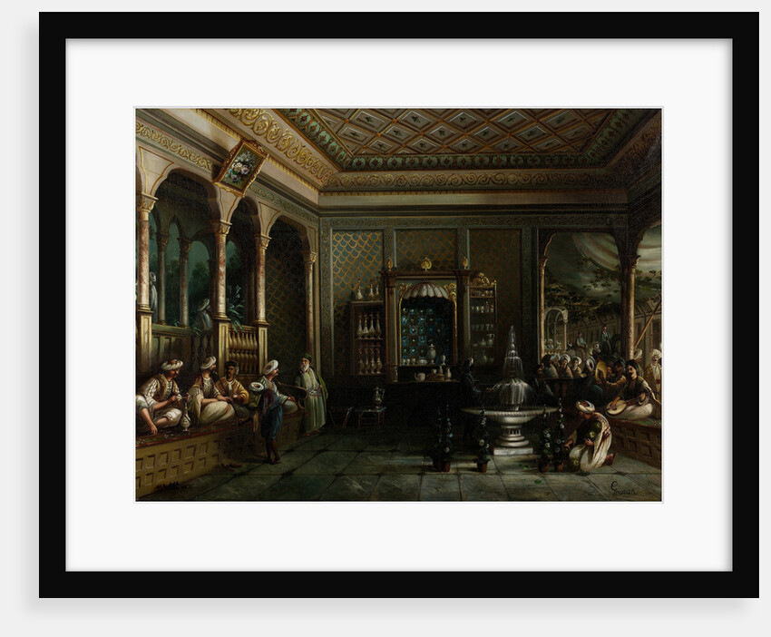 Coffee House in Tophane, Second Half of the 19th cen by Megerdich Jivanian