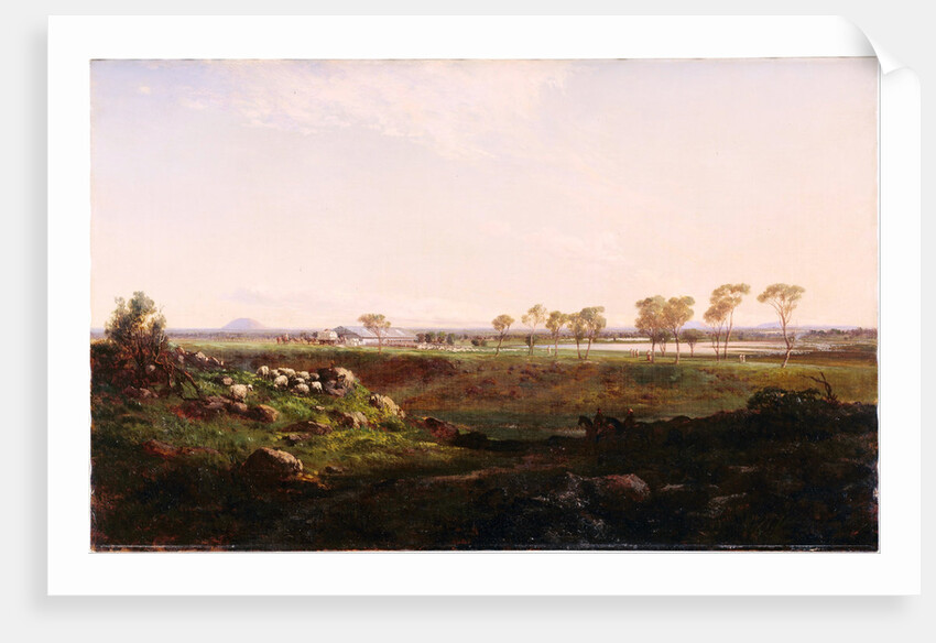 Mount Fyans woolshed (The woolshed near Camperdown), 1869 by Louis Buvelot
