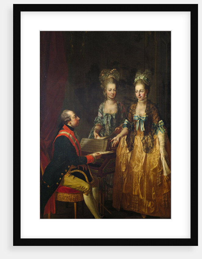 Emperor Joseph II at the piano with his sisters Maria Anna and Maria Elisabeth by Josef Hauzinger