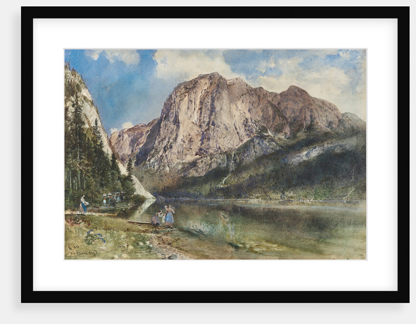 Altaussee Lake and Face of Mount Trissel, 1859 by Rudolf von Alt