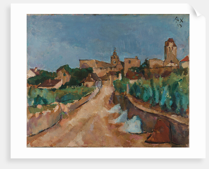 Street towards Dürnstein, 1913 by Anton Faistauer