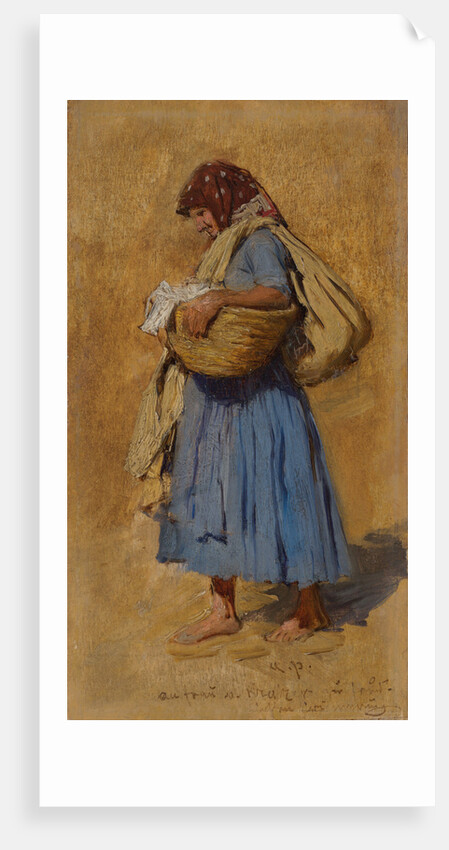 A Farmer?s Wife Blowing her Nose, ca 1871-1874 by August Ritter von Pettenkofen