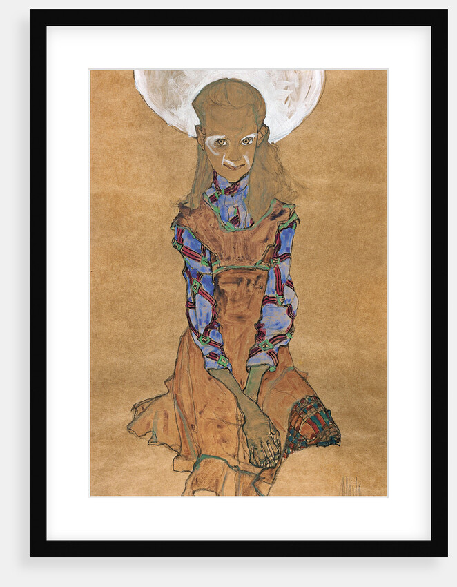 Seated Girl (Poldi Lodzinsky), c. 1910 by Egon Schiele