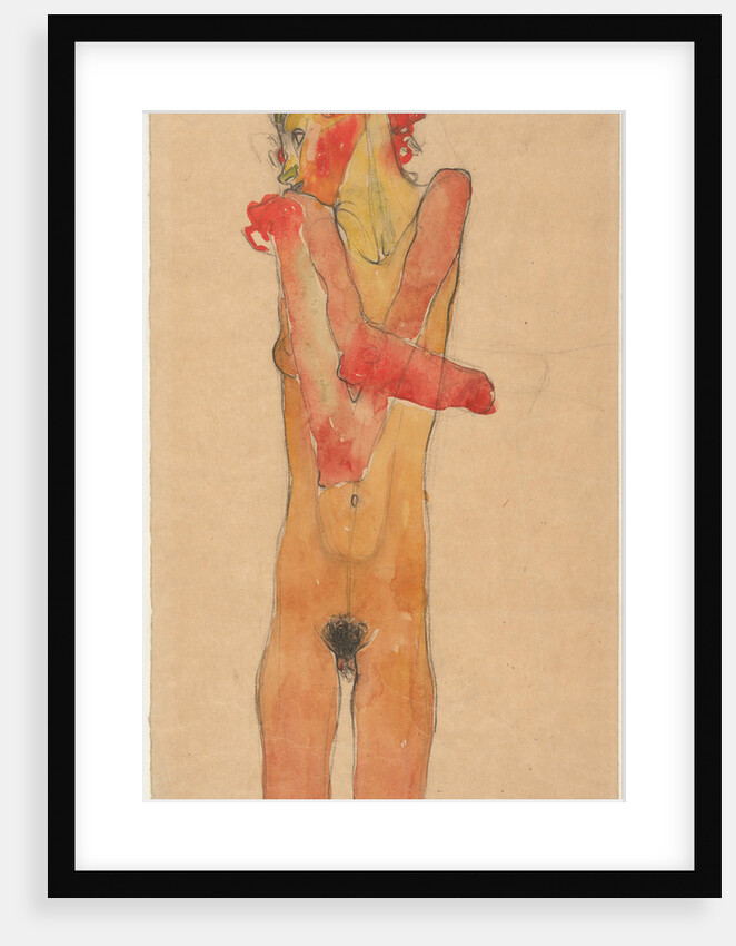 Nude Girl with Folded Arms, 1910 by Egon Schiele