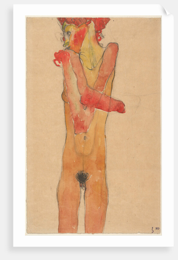 Nude Girl with Folded Arms, 1910 by Egon Schiele
