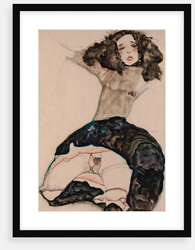 Black-Haired Girl with Lifted Skirt, 1911 by Egon Schiele