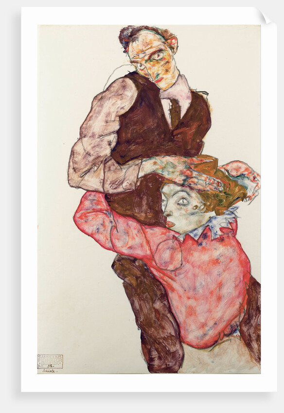 Lovers, 1914-1915 by Egon Schiele