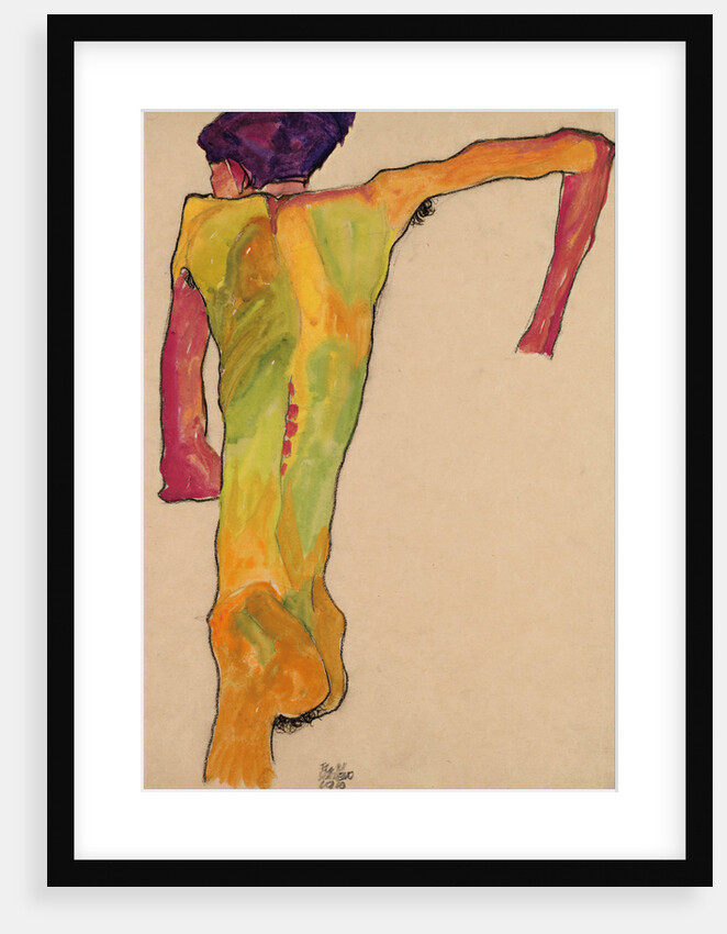 Male Nude, Propping Himself Up, 1910 by Egon Schiele