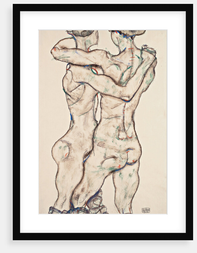Naked Girls Embracing, 1914 by Egon Schiele