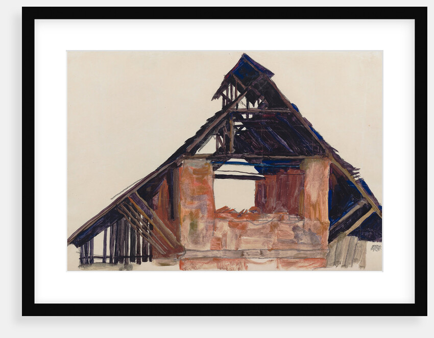 Old Gable, 1913 by Egon Schiele