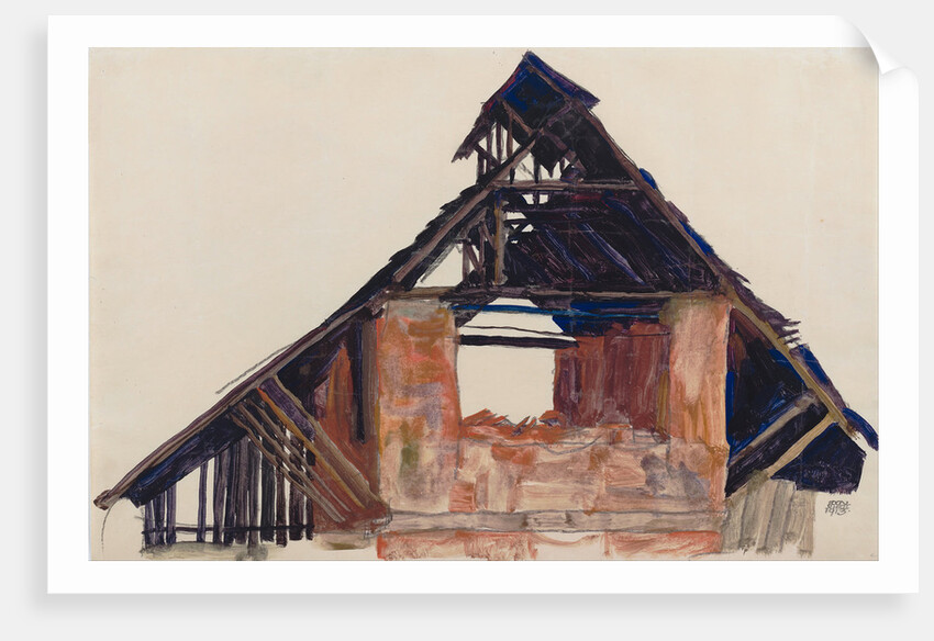 Old Gable, 1913 by Egon Schiele