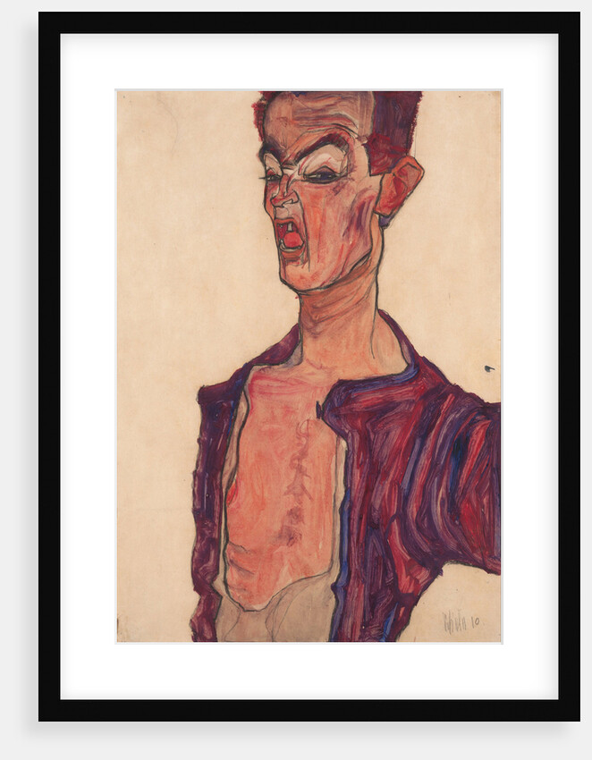 Self-Portrait, Grimacing, 1910 by Egon Schiele