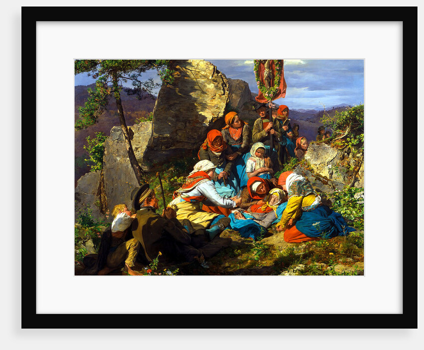 The Interrupted Pilgrimage (The Sick Pilgrim), 1858 by Ferdinand Georg Waldmüller