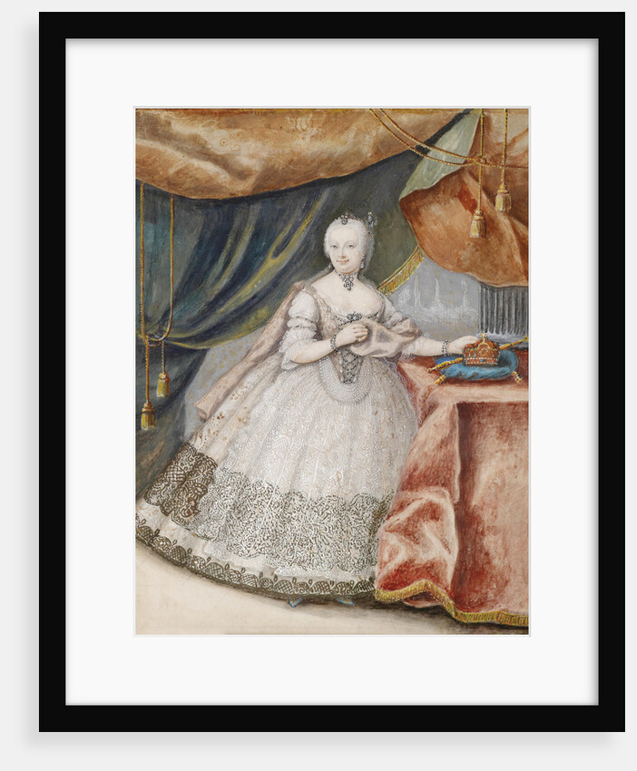 Portrait of Empress Maria Theresia of Austria in Lace Long Gown, c. 1740 by Anonymous