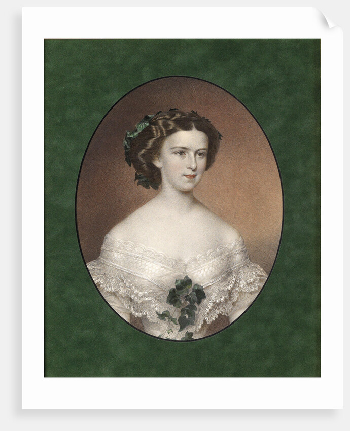 Portrait of Elisabeth of Bavaria, ca 1854 by Anonymous