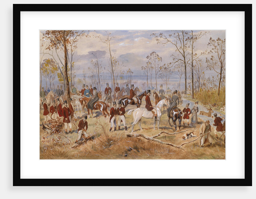 Fox hunting, c. 1890 by Julius von Blaas