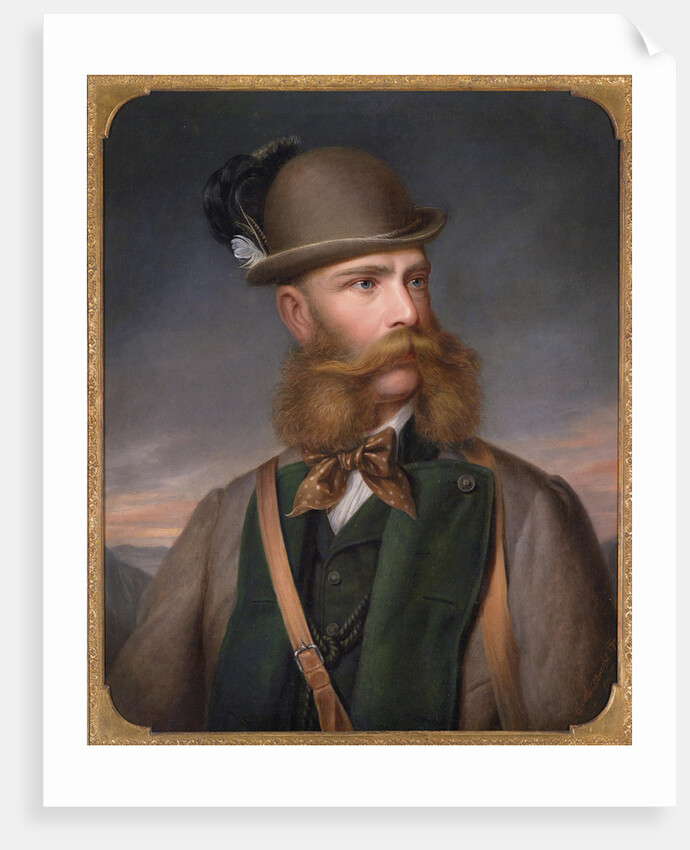Portrait of Franz Joseph I of Austria in Hunting Dress, 1877 by Edmund Mahlknecht