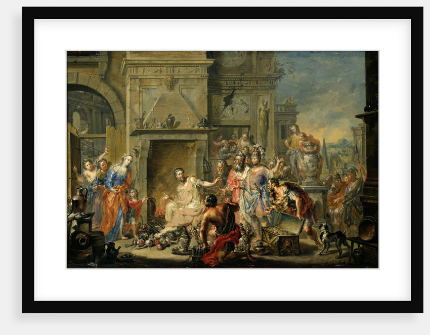 Manius Curius Dentatus refusing the Bribes of the Samnites by Johann Georg Platzer