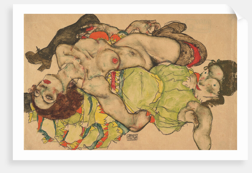 Two Girls Lying Entwined, 1915 by Egon Schiele