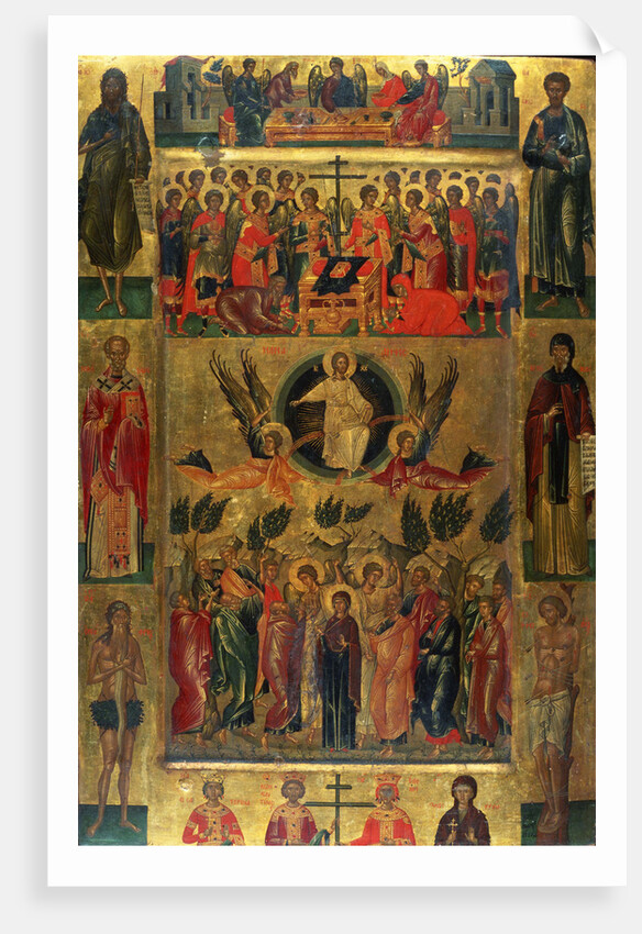 The Ascension of Christ with the Hetoimasia, 15th century by Andreas Ritzos