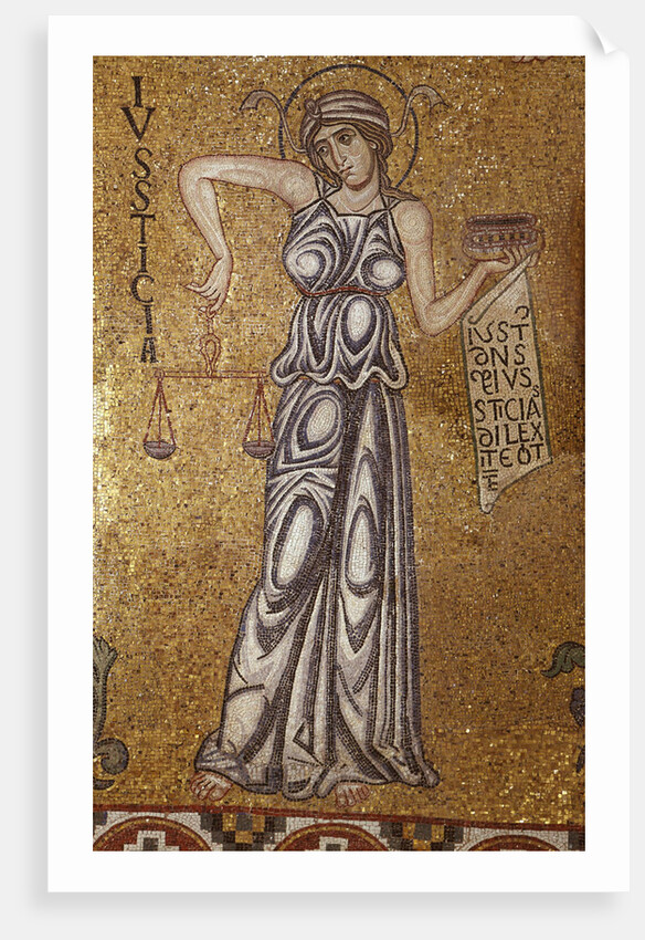 Justice (Detail of Interior Mosaics in the St. Marks Basilica), 12th century by Byzantine Master