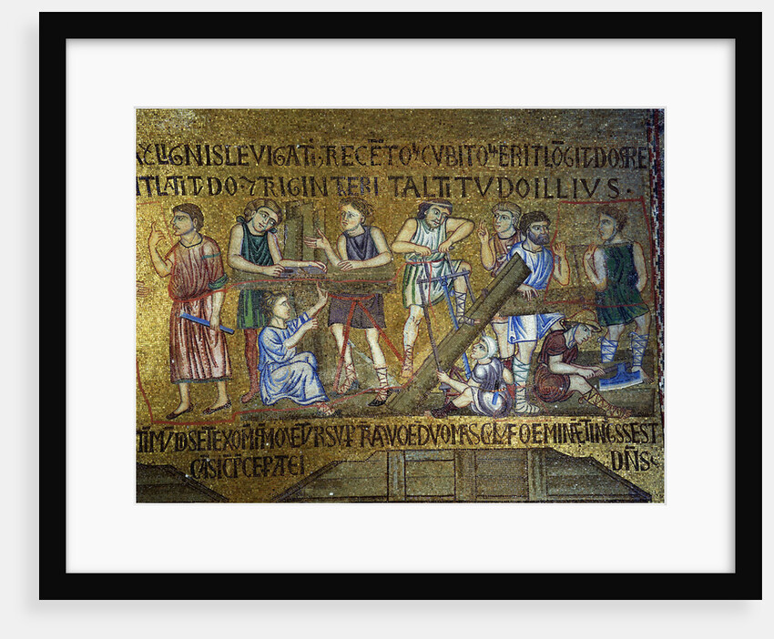 Story of Noah: The building of the Ark (Detail of Interior Mosaics in the St. Marks Basilica), 11th century by Byzantine Master