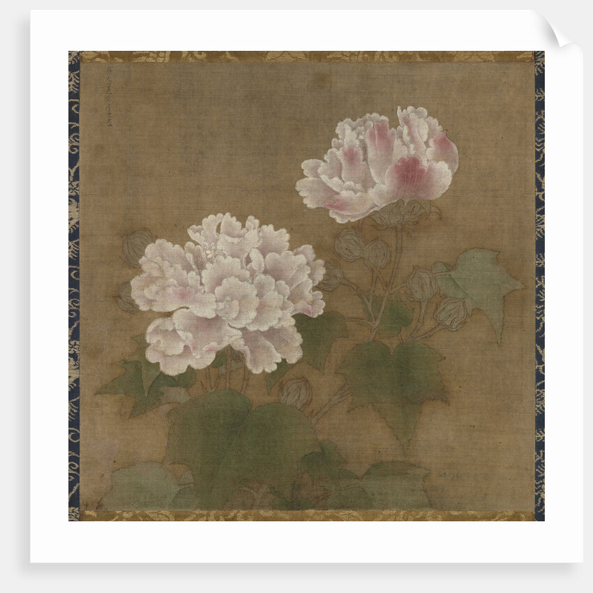 Red hibiscuses (Set of two hanging scrolls), 1197 by Li Di